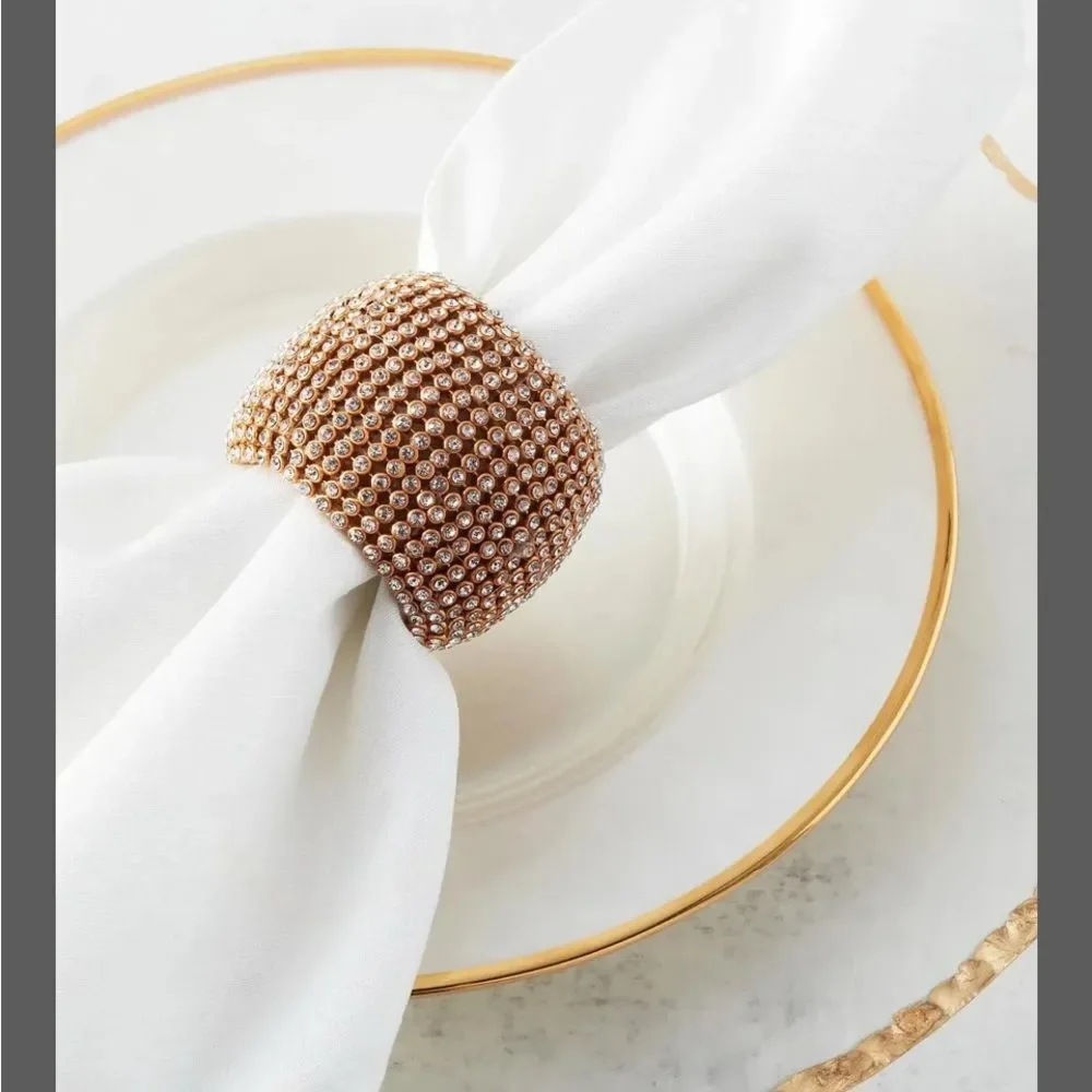 Z Gallerie Silver and Gold Beaded Napkin Holder 8 silver 8 gold